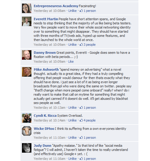 Danny Brown Google Plus FB Question