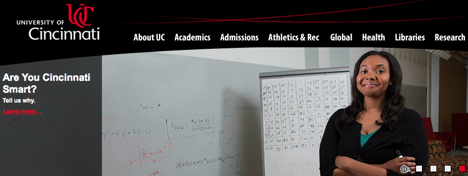 The University of Cincinnati, in Cincinnati, Ohio, is a public, research university founded in 1819.