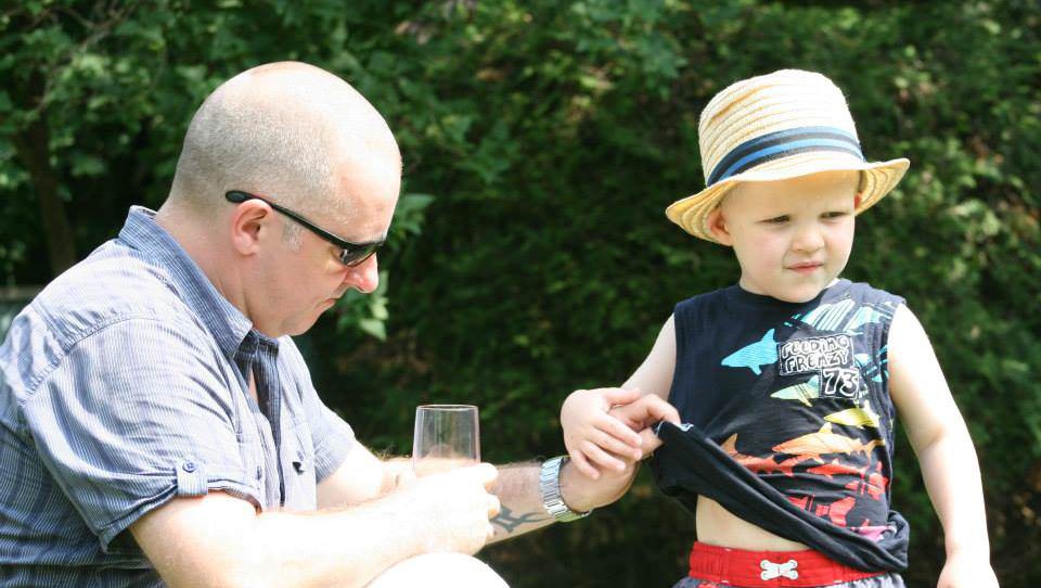 Ewan and Daddy summer